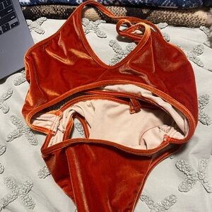 Velvet Orange One-Piece Swimsuit